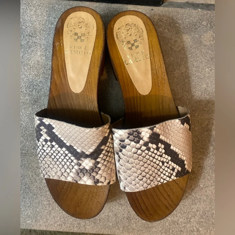VINCE CAMUTO Women’s Sandal Trendan Platform Heel Leather size 8.5 NEW